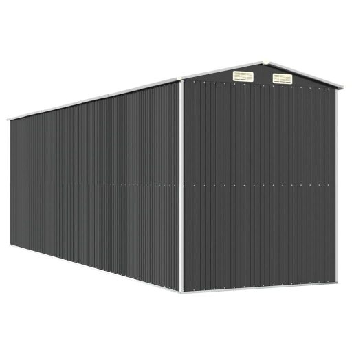 Antracitszürke horganyzott acél kerti fészer 192 x 606 x 223 cm