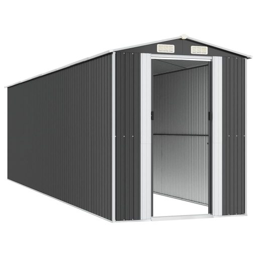Antracitszürke horganyzott acél kerti fészer 192 x 689 x 223 cm