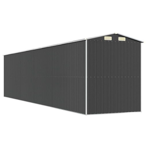 Antracitszürke horganyzott acél kerti fészer 192 x 855 x 223 cm