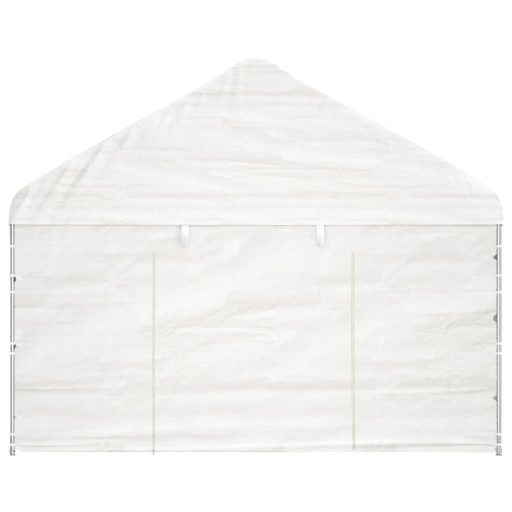 Fehér polietilén pavilon tetővel 11,15 x 4,08 x 3,22 m