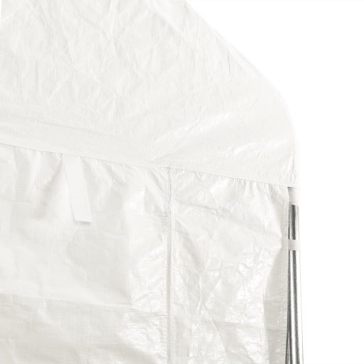 Fehér polietilén pavilon tetővel 11,15 x 4,08 x 3,22 m