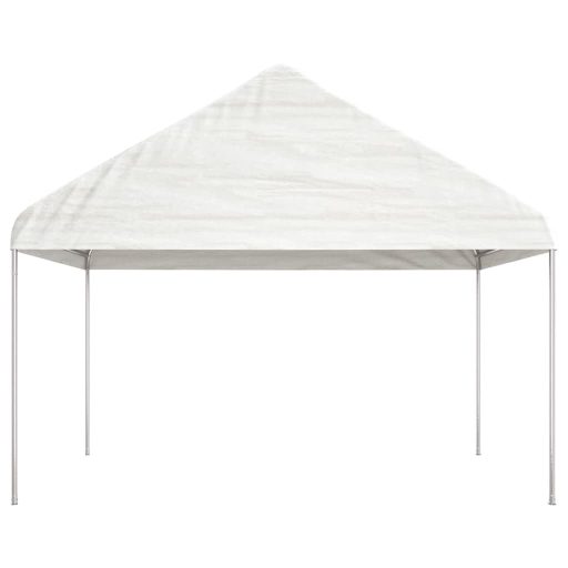 Fehér polietilén pavilon tetővel 4,46 x 4,08 x 3,22 m