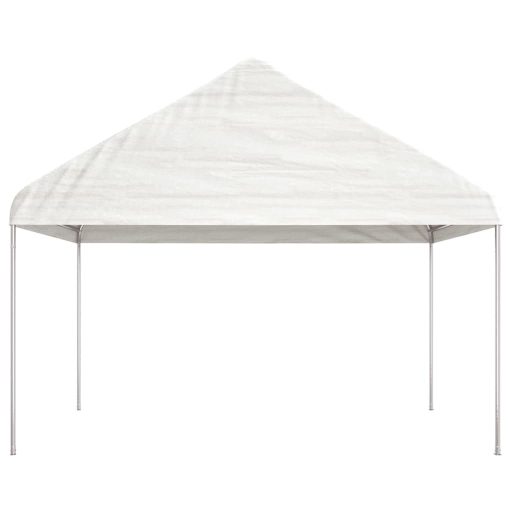 Fehér polietilén pavilon tetővel 11,15 x 4,08 x 3,22 m