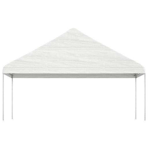Fehér polietilén pavilon tetővel 6,69 x 5,88 x 3,75 m