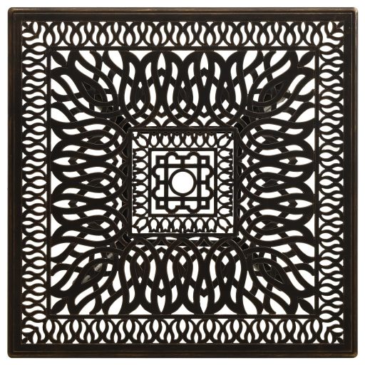 Bronzszínű öntött alumínium kerti asztal 90 x 90 x 73 cm
