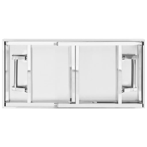 Rozsdamentes acél felső polcos konyhai munkaasztal 120x60x115cm