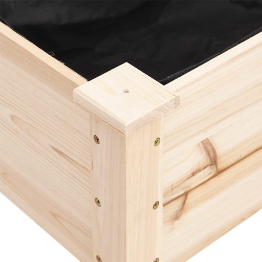 Tömör fenyőfa kerekes ültetőláda béléssel 118x59x80 cm