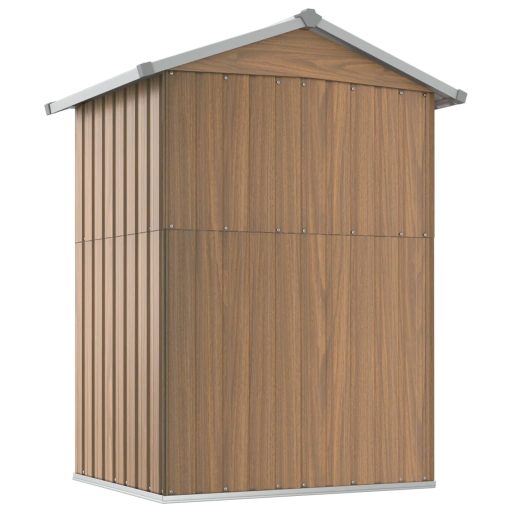 Barna horganyzott acél kerti fészer 126 x 97,5 x 177 cm