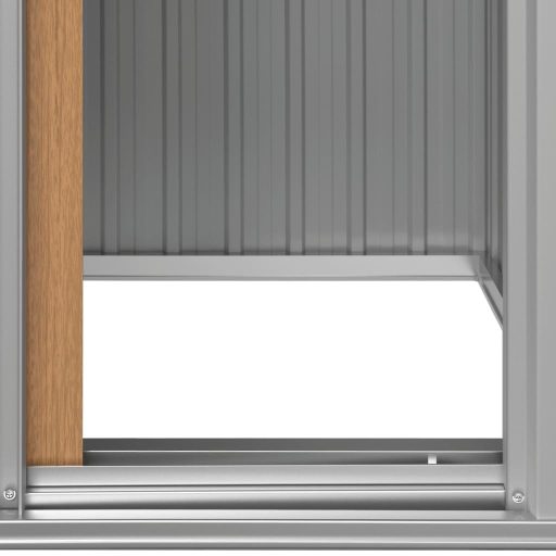 Barna horganyzott acél kerti fészer 126 x 97,5 x 177 cm