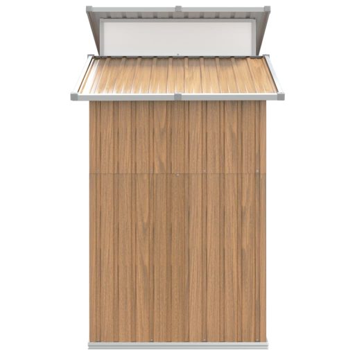 Barna horganyzott acél kerti fészer 270 x 130 x 208,5 cm