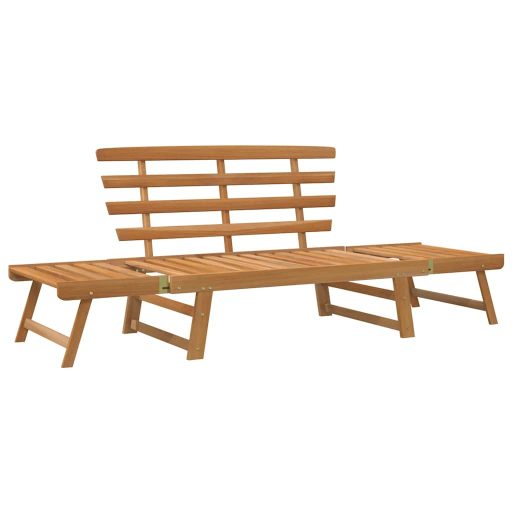 2 az 1-ben tömör akácfa kerti pad 190 cm