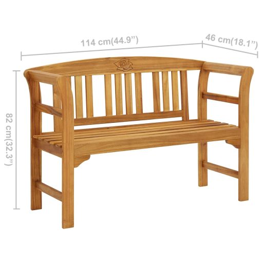 Tömör tíkfa kerti pad 114 cm