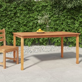Tömör tíkfa kerti étkezőasztal 150 x 90 x 75 cm