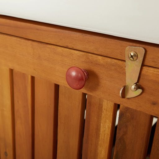 Tömör akácfa tárolópad párnával 148 cm