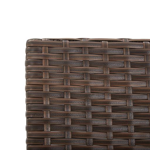 Barna polyrattan kerti pad párnával 176 cm