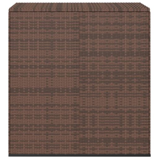 Barna polyrattan kerti párnatartó doboz 100 x 49 x 103,5 cm