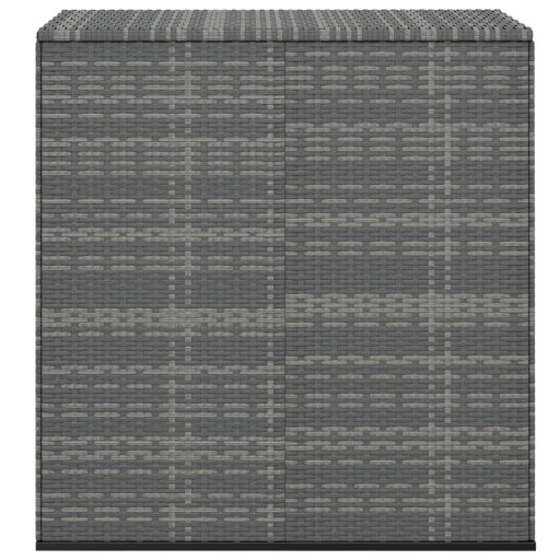 Szürke polyrattan kerti párnatartó doboz 100 x 49 x 103,5 cm
