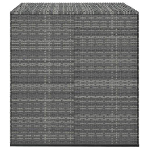 Szürke polyrattan kerti párnatartó doboz 100 x 97,5 x 104 cm