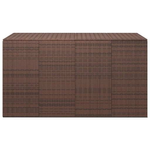 Barna polyrattan kerti párnatartó doboz 194 x 100 x 103 cm