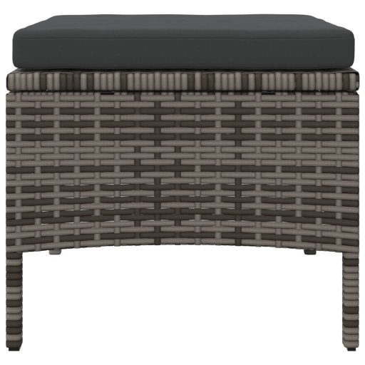 2 személyes szürke polyrattan kerti kanapé asztallal/székkel