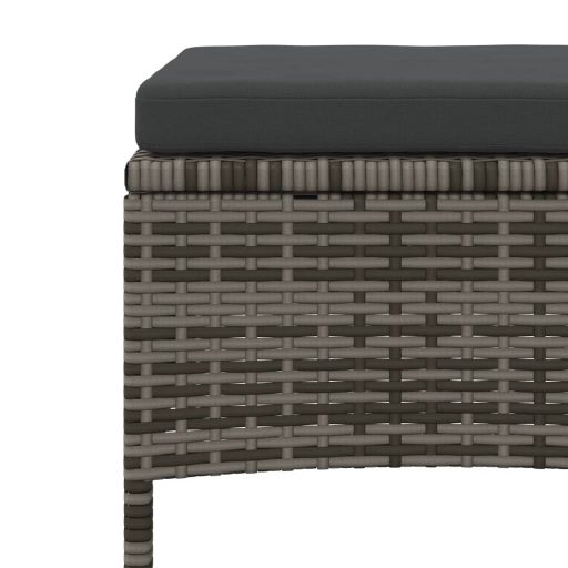 2 személyes szürke polyrattan kerti kanapé asztallal/székkel
