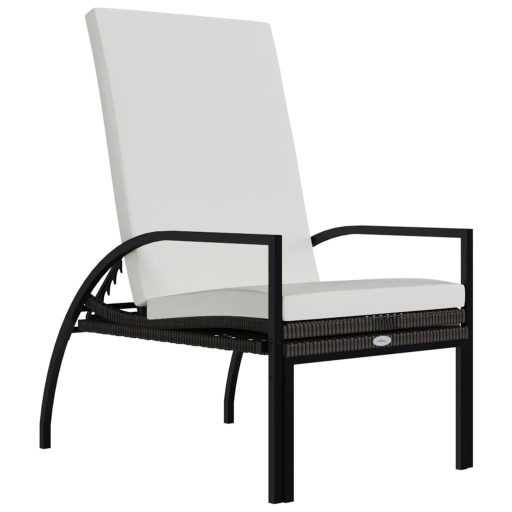 2 db barna polyrattan napozóágy lábtartóval