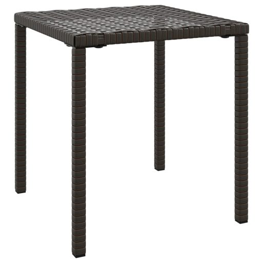2 db barna polyrattan napozóágy asztallal
