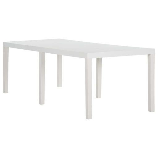 Fehér polipropilén kerti asztal 220 x 90 x 72 cm
