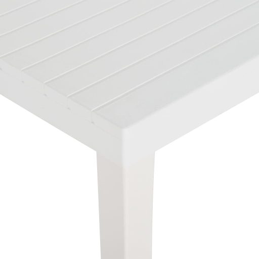 Fehér polipropilén kerti asztal 220 x 90 x 72 cm