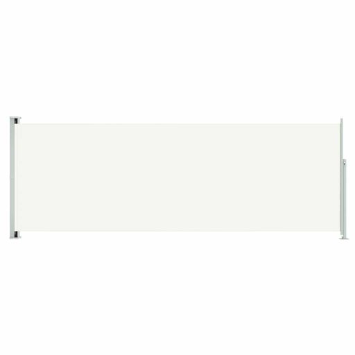 Krémszínű behúzható oldalsó terasznapellenző 220 x 600 cm