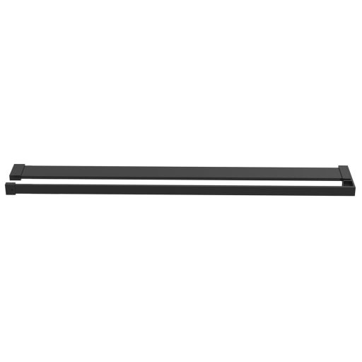 Fekete ESG üveg és alumínium zuhanyfal polccal 80 x 195 cm