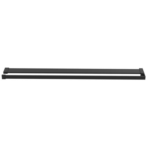 Fekete ESG üveg és alumínium zuhanyfal polccal 100 x 195 cm