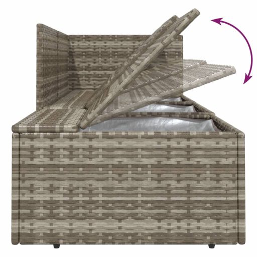 4 részes szürke polyrattan kerti ülőgarnitúra párnákkal