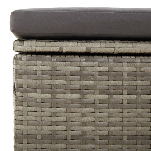 4 részes szürke polyrattan kerti ülőgarnitúra párnákkal