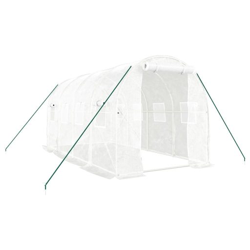 Fehér acélvázas melegház 8 m² 4 x 2 x 2 m