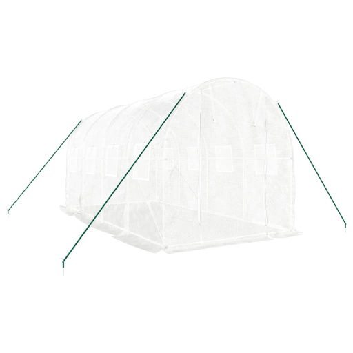 Fehér acélvázas melegház 8 m² 4 x 2 x 2 m