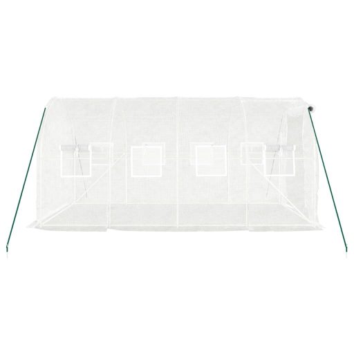 Fehér acélvázas melegház 8 m² 4 x 2 x 2 m