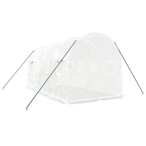 Fehér acélvázas melegház 8 m² 4 x 2 x 2 m