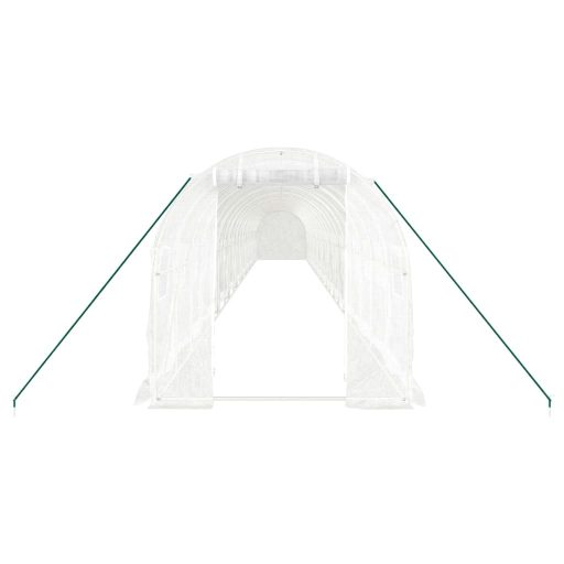 Fehér acélvázas melegház 40 m² 20x2x2 m