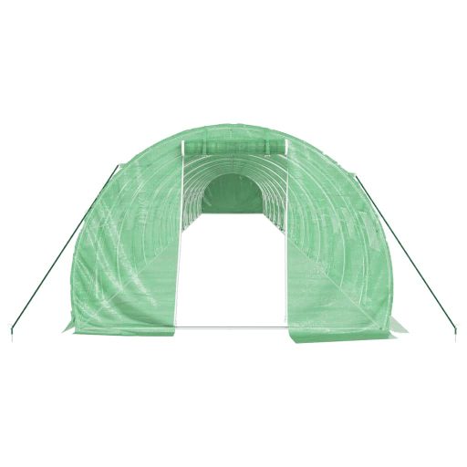 Zöld acélvázas melegház 60 m² 20 x 3 x 2 m