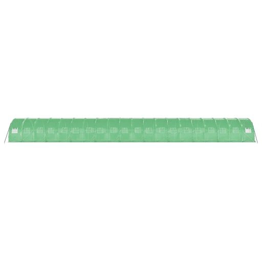 Zöld acélvázas melegház 60 m² 20 x 3 x 2 m