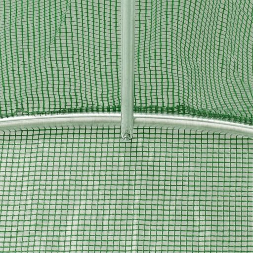 Zöld acélvázas melegház 66 m² 22 x 3 x 2 m