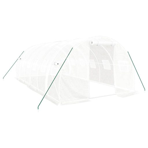 Fehér acélvázas melegház 18 m² 6 x 3 x 2 m