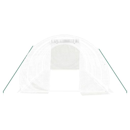 Fehér acélvázas melegház 18 m² 6 x 3 x 2 m