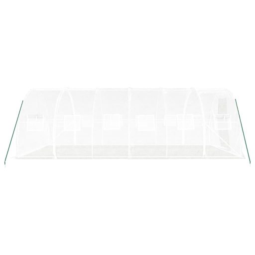 Fehér acélvázas melegház 18 m² 6 x 3 x 2 m