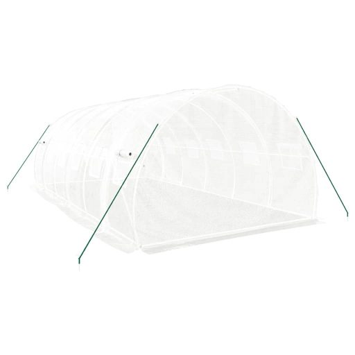 Fehér acélvázas melegház 18 m² 6 x 3 x 2 m