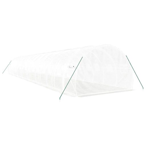 Fehér acélvázas melegház 48 m² 16 x 3 x 2 m