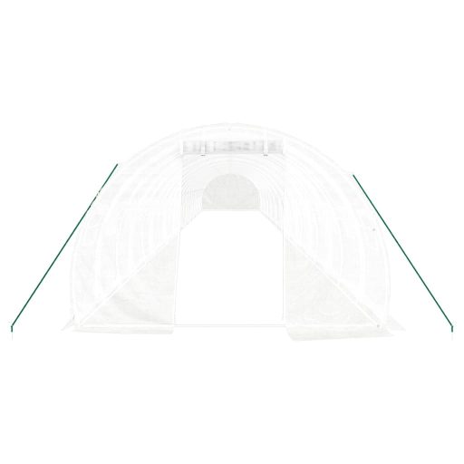Fehér acélvázas melegház 66 m² 22x3x2 m