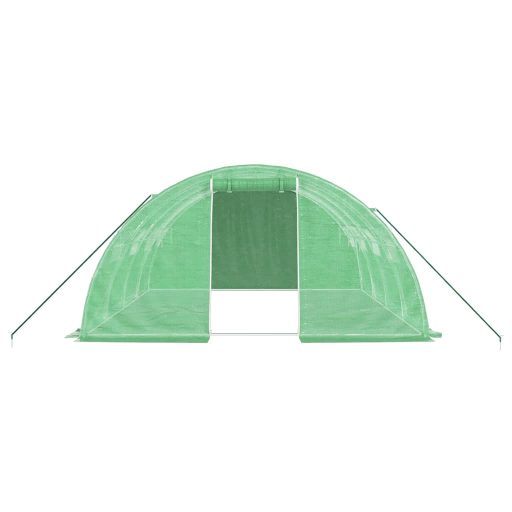 Zöld acélvázas melegház 16 m² 4 x 4 x 2 m