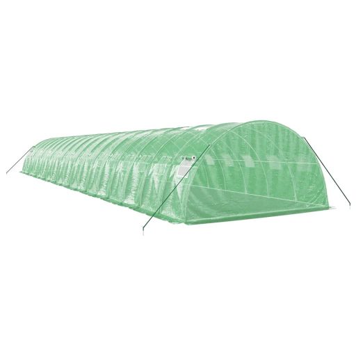 Zöld acélvázas melegház 72 m² 18 x 4 x 2 m